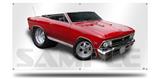 66 Chevelle SS 396 Cartoonified Garage Decor Shop Banner 36"x72"