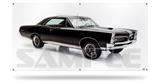 1967 Black Pontiac GTO 3786 Garage Decor Shop Banner 36"x72"