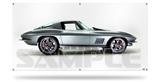 1967 Corvette Silver Bullet Garage Decor Shop Banner 36"x72"