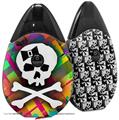 Skin Decal Wrap 2 Pack compatible with Suorin Drop Rainbow Plaid Skull VAPE NOT INCLUDED