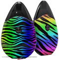 Skin Decal Wrap 2 Pack compatible with Suorin Drop Rainbow Zebra VAPE NOT INCLUDED
