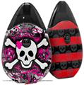 Skin Decal Wrap 2 Pack compatible with Suorin Drop Splatter Girly Skull VAPE NOT INCLUDED