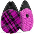Skin Decal Wrap 2 Pack compatible with Suorin Drop Pink Plaid VAPE NOT INCLUDED