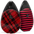 Skin Decal Wrap 2 Pack compatible with Suorin Drop Red Plaid VAPE NOT INCLUDED