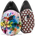 Skin Decal Wrap 2 Pack compatible with Suorin Drop Floral Splash VAPE NOT INCLUDED