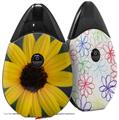 Skin Decal Wrap 2 Pack compatible with Suorin Drop Yellow Daisy VAPE NOT INCLUDED