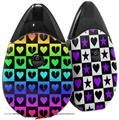Skin Decal Wrap 2 Pack compatible with Suorin Drop Love Heart Checkers Rainbow VAPE NOT INCLUDED