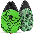 Skin Decal Wrap 2 Pack compatible with Suorin Drop Ripped Fishnets Green VAPE NOT INCLUDED
