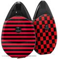 Skin Decal Wrap 2 Pack compatible with Suorin Drop Stripes Red VAPE NOT INCLUDED