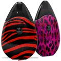 Skin Decal Wrap 2 Pack compatible with Suorin Drop Zebra Red VAPE NOT INCLUDED
