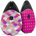 Skin Decal Wrap 2 Pack compatible with Suorin Drop Brushed Circles Pink VAPE NOT INCLUDED