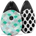 Skin Decal Wrap 2 Pack compatible with Suorin Drop Brushed Circles Seafoam VAPE NOT INCLUDED