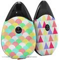 Skin Decal Wrap 2 Pack compatible with Suorin Drop Brushed Cirlces Multi Light VAPE NOT INCLUDED