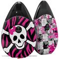Skin Decal Wrap 2 Pack compatible with Suorin Drop Pink Zebra Skull VAPE NOT INCLUDED