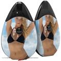 Skin Decal Wrap 2 Pack compatible with Suorin Drop Kayla DeLancey Black Bikini 1 VAPE NOT INCLUDED