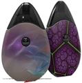 Skin Decal Wrap 2 Pack compatible with Suorin Drop Purple Orange VAPE NOT INCLUDED