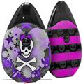 Skin Decal Wrap 2 Pack compatible with Suorin Drop Princess Skull Heart Purple VAPE NOT INCLUDED