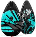 Skin Decal Wrap 2 Pack compatible with Suorin Drop Baja 0040 Neon Teal VAPE NOT INCLUDED