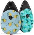 Skin Decal Wrap 2 Pack compatible with Suorin Drop Lemon Blue VAPE NOT INCLUDED