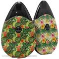 Skin Decal Wrap 2 Pack compatible with Suorin Drop Famingos and Flowers Sage Green VAPE NOT INCLUDED