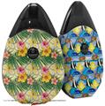 Skin Decal Wrap 2 Pack compatible with Suorin Drop Beach Flowers 02 Yellow Sunshine VAPE NOT INCLUDED
