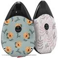 Skin Decal Wrap 2 Pack compatible with Suorin Drop Poppy Orange Light Blue VAPE NOT INCLUDED