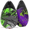 Skin Decal Wrap 2 Pack compatible with Suorin Drop Baja 0032 Neon Green VAPE NOT INCLUDED