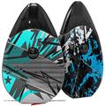 Skin Decal Wrap 2 Pack compatible with Suorin Drop Baja 0032 Neon Teal VAPE NOT INCLUDED