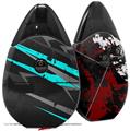 Skin Decal Wrap 2 Pack compatible with Suorin Drop Baja 0014 Neon Teal VAPE NOT INCLUDED