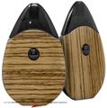 Skin Decal Wrap 2 Pack compatible with Suorin Drop Exotic Wood Zebra Wood VAPE NOT INCLUDED