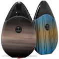 Skin Decal Wrap 2 Pack compatible with Suorin Drop Exotic Wood White Oak Burst Black VAPE NOT INCLUDED