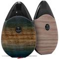 Skin Decal Wrap 2 Pack compatible with Suorin Drop Exotic Wood Pommele Sapele Burst Deep Blue VAPE NOT INCLUDED