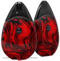 Skin Decal Wrap 2 Pack compatible with Suorin Drop Liquid Metal Chrome Red VAPE NOT INCLUDED