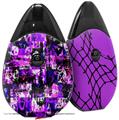 Skin Decal Wrap 2 Pack compatible with Suorin Drop Purple Graffiti VAPE NOT INCLUDED