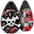 Skin Decal Wrap 2 Pack compatible with Suorin Drop Punk Rock Skull VAPE NOT INCLUDED