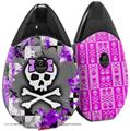 Skin Decal Wrap 2 Pack compatible with Suorin Drop Purple Princess Skull VAPE NOT INCLUDED