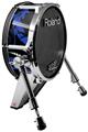 Skin Wrap works with Roland vDrum Shell KD-140 Kick Bass Drum Twisted Garden Blue and White (DRUM NOT INCLUDED)