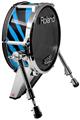 Skin Wrap works with Roland vDrum Shell KD-140 Kick Bass Drum Zebra Blue (DRUM NOT INCLUDED)