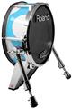 Skin Wrap works with Roland vDrum Shell KD-140 Kick Bass Drum Kearas Polka Dots White And Blue (DRUM NOT INCLUDED)