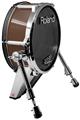 Skin Wrap works with Roland vDrum Shell KD-140 Kick Bass Drum Solids Collection Chocolate Brown (DRUM NOT INCLUDED)