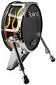 Skin Wrap works with Roland vDrum Shell KD-140 Kick Bass Drum Metal Flames (DRUM NOT INCLUDED)