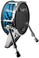Skin Wrap works with Roland vDrum Shell KD-140 Kick Bass Drum Baja 0040 Blue Medium (DRUM NOT INCLUDED)