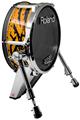 Skin Wrap works with Roland vDrum Shell KD-140 Kick Bass Drum Baja 0040 Orange (DRUM NOT INCLUDED)