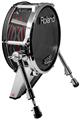 Skin Wrap works with Roland vDrum Shell KD-140 Kick Bass Drum Baja 0023 Red (DRUM NOT INCLUDED)