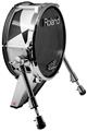 Skin Wrap works with Roland vDrum Shell KD-140 Kick Bass Drum Checkered Flag (DRUM NOT INCLUDED)