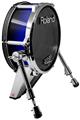 Skin Wrap works with Roland vDrum Shell KD-140 Kick Bass Drum Smooth Fades Blue Black (DRUM NOT INCLUDED)