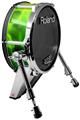 Skin Wrap works with Roland vDrum Shell KD-140 Kick Bass Drum Cubic Shards Green (DRUM NOT INCLUDED)