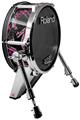 Skin Wrap works with Roland vDrum Shell KD-140 Kick Bass Drum Baja 0003 Hot Pink (DRUM NOT INCLUDED)
