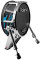 Skin Wrap works with Roland vDrum Shell KD-140 Kick Bass Drum Baja 0014 Blue Medium (DRUM NOT INCLUDED)