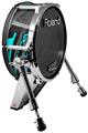 Skin Wrap works with Roland vDrum Shell KD-140 Kick Bass Drum Baja 0014 Neon Teal (DRUM NOT INCLUDED)